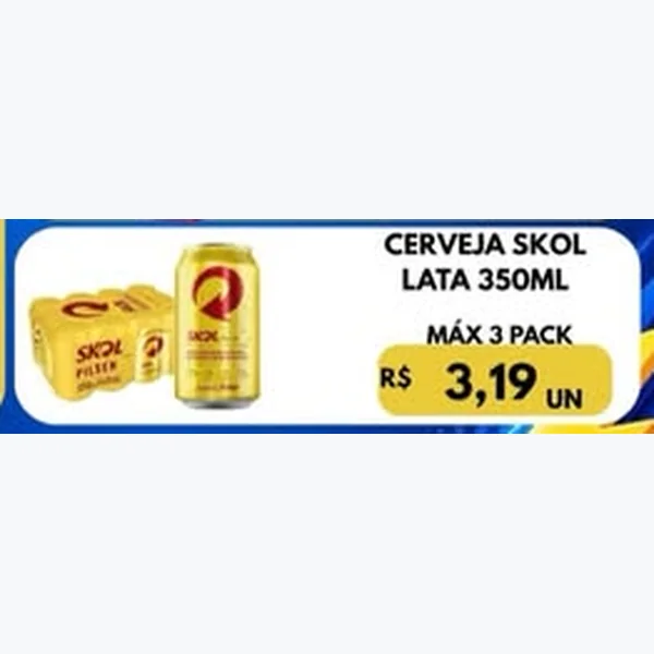 Recorte do encarte de Cerveja Lata Skol 350 ml