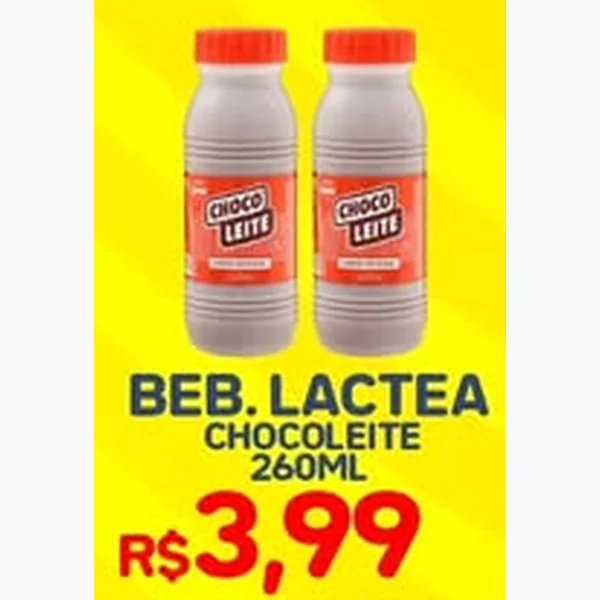 Recorte do encarte de Bebida Láctea Chocoleite 260 ml