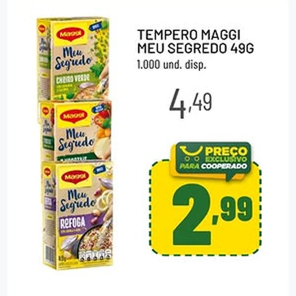 Recorte do encarte de Tempero Meu Segredo Maggi