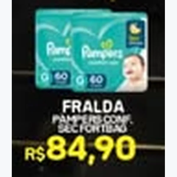 Recorte do encarte de Fralda Sec Pampers