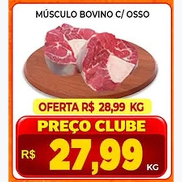 Recorte do encarte de Músculo Bovino C/ Osso