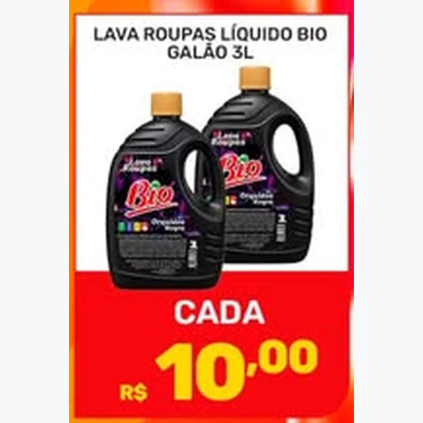 Recorte do encarte de Lava Roupas Líquido Bio 3 L