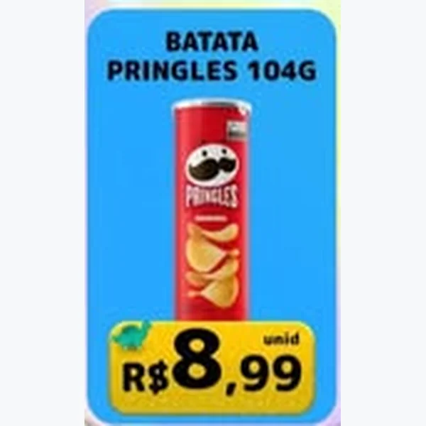 Recorte do encarte de Batata Pringles 104 g