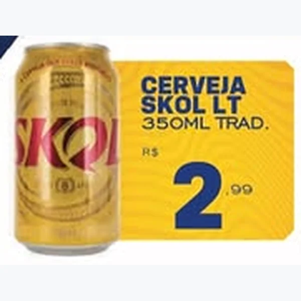 Recorte do encarte de Cerveja Skol 350 ml