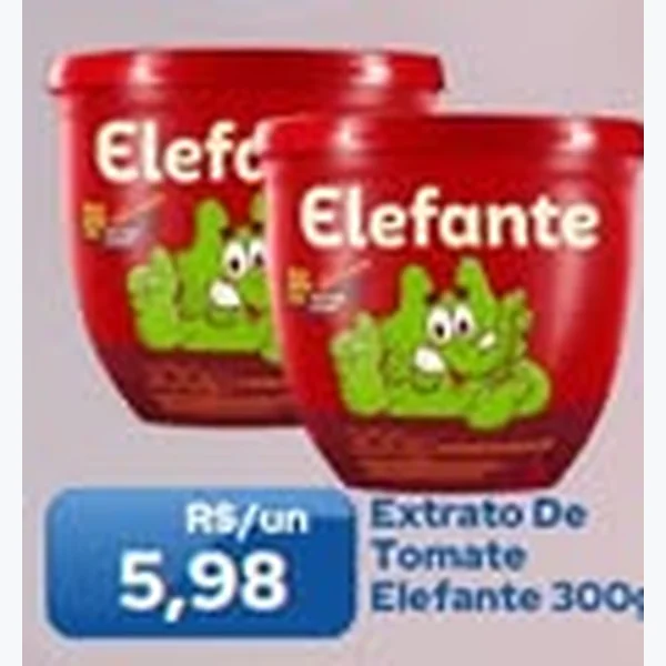 Recorte do encarte de Extrato de Tomate Elefante 300 g