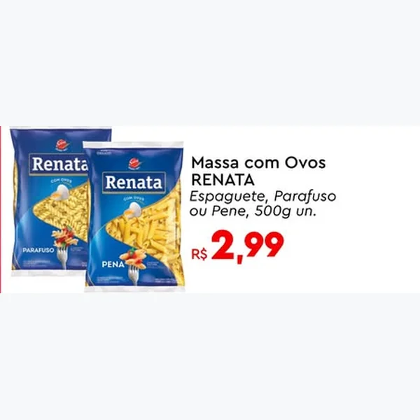 Massa com Ovos Pene RENATA 500 g
