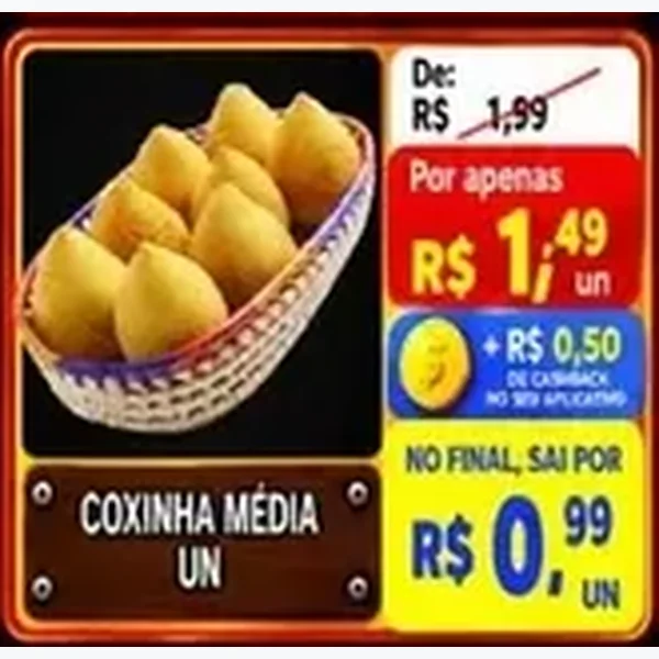 Recorte do encarte de Coxinha Média
