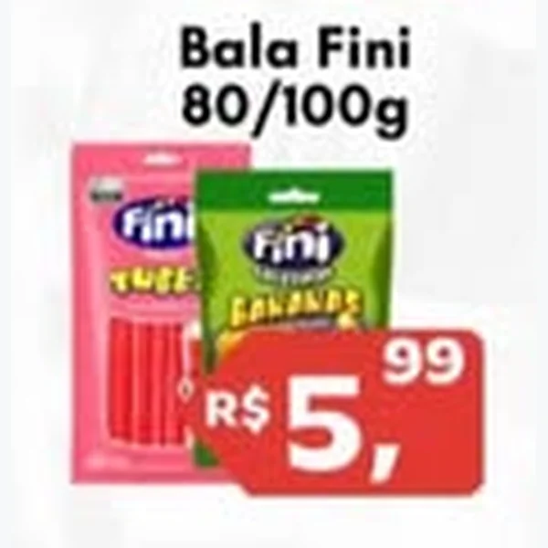 Recorte do encarte de Bala Fini 80 g