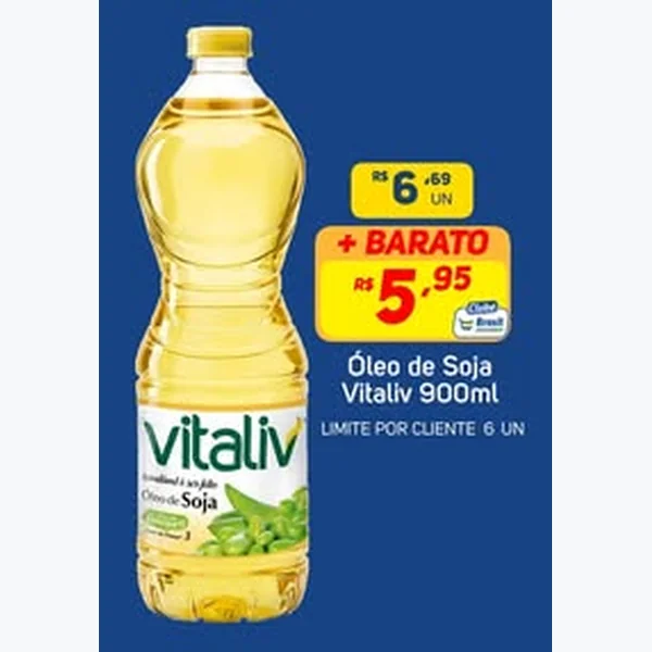 Óleo de Soja Vitaliv 900 ml