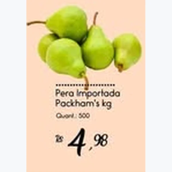 Recorte do encarte de Pera Importada Packham's