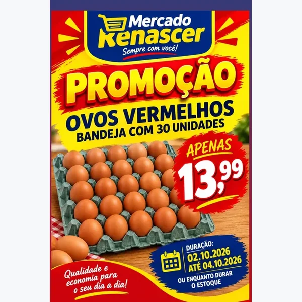 Ovos Vermelhos 30 un