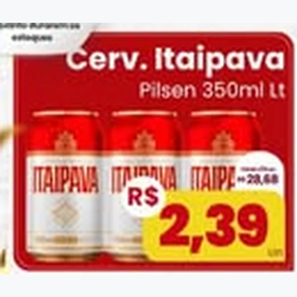 Recorte do encarte de Cerveja Pilsen Itaipava 350 ml