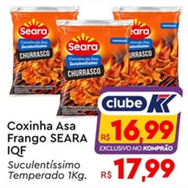Recorte do encarte de Coxinha da Asa Iqf Suculentíssimo Temperado Seara