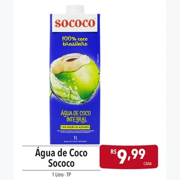 Água de Coco Integral Sococo 1 L