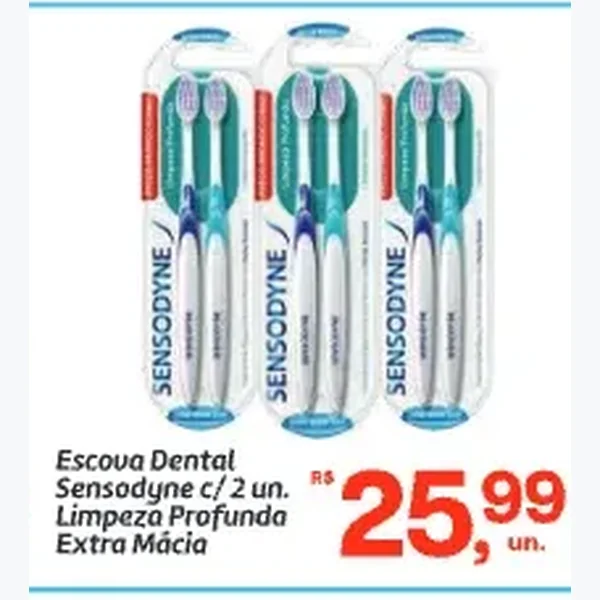 Recorte do encarte de Escova Dental Sensodyne 2 un
