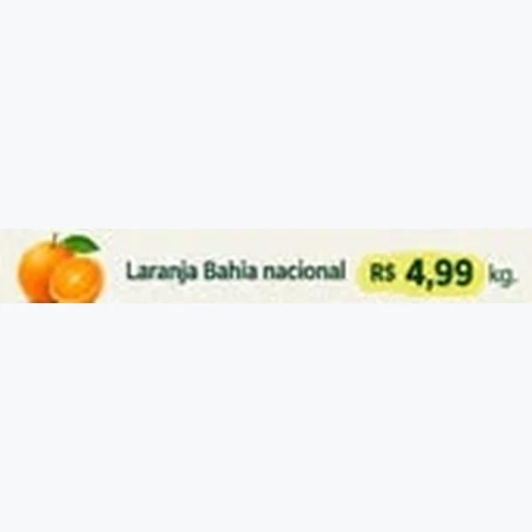 Recorte do encarte de Laranja Bahia Nacional
