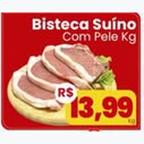 Recorte do encarte de Bisteca Suína com Pele
