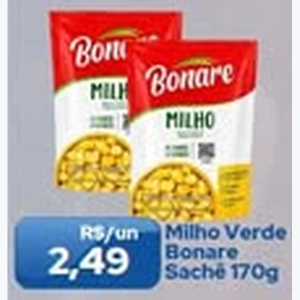 Recorte do encarte de Milho Verde Bonare 170 g
