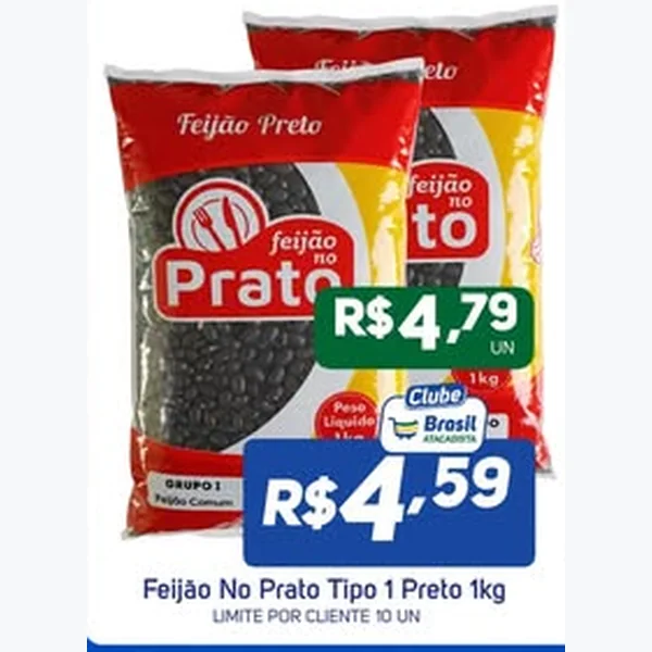 Feijão Preto Tipo 1 Prato