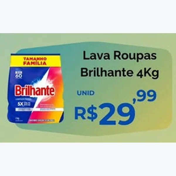 Lava Roupas Brilhante 4 kg