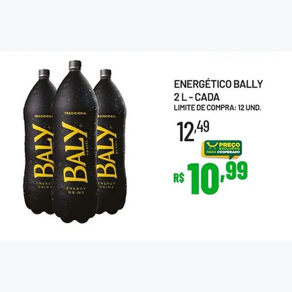 Recorte do encarte de Energético Bally 2 L