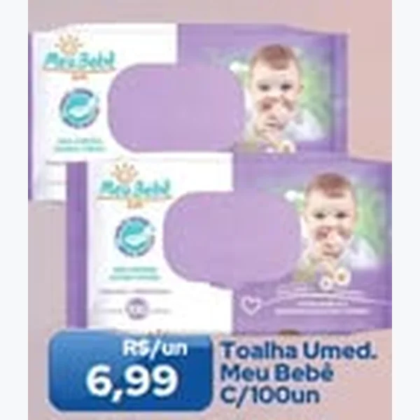 Toalha Umedecida Meu Bebê 100 un