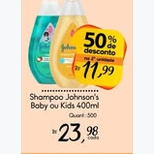 Recorte do encarte de Shampoo Baby Johnson's 400 ml