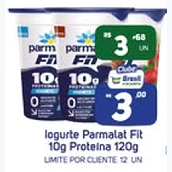 Recorte do encarte de Iogurte Proteína Parmalat Fit 120 g