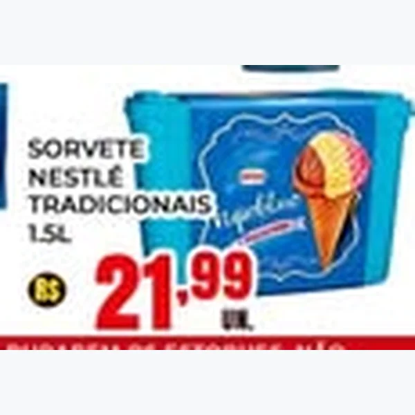 Recorte do encarte de Sorvete Nestlé 1,5 L