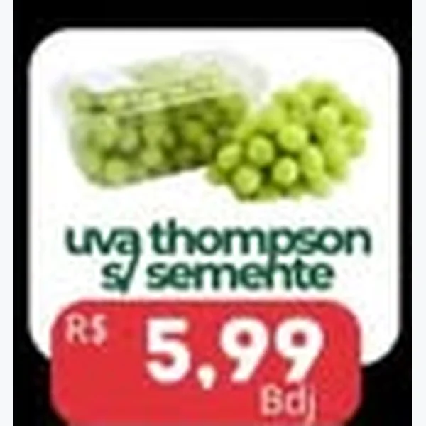 Recorte do encarte de Uva Thompson S/ Semente