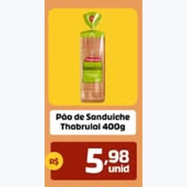 Pão de Sanduiche Thabruiai 400 g