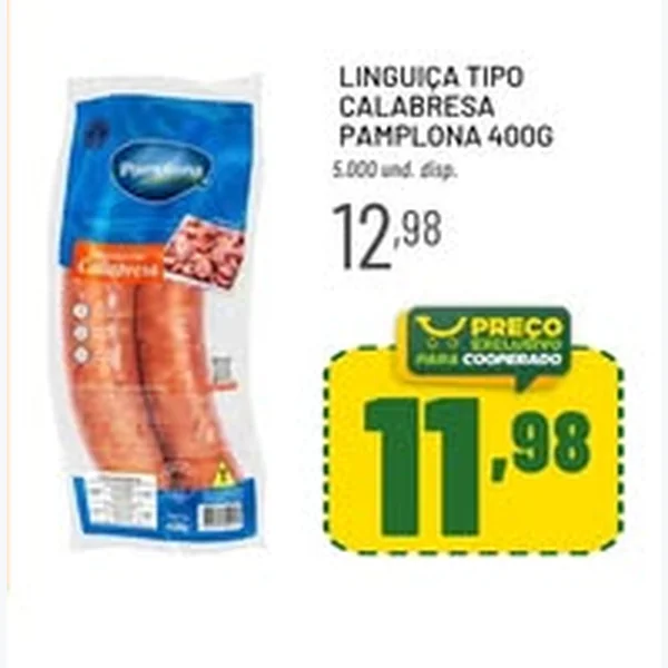 Linguiça Tipo Calabresa Pamplona 400 g