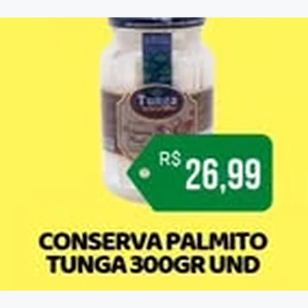 Recorte do encarte de Conserva Palmito Tunga 300 g