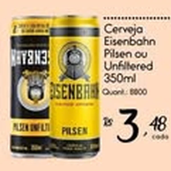 Recorte do encarte de Cerveja Unfiltered Eisenbahn 350 ml