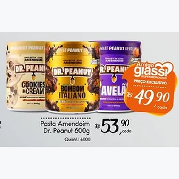 Recorte do encarte de Pasta de Amendoim Dr. Peanut 600 g
