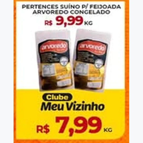 Recorte do encarte de Pertences Suíno P/ Feijoada Arvoredo
