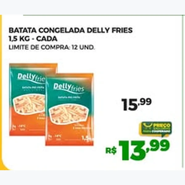 Batata Congelada Delly Fries 1,5 kg
