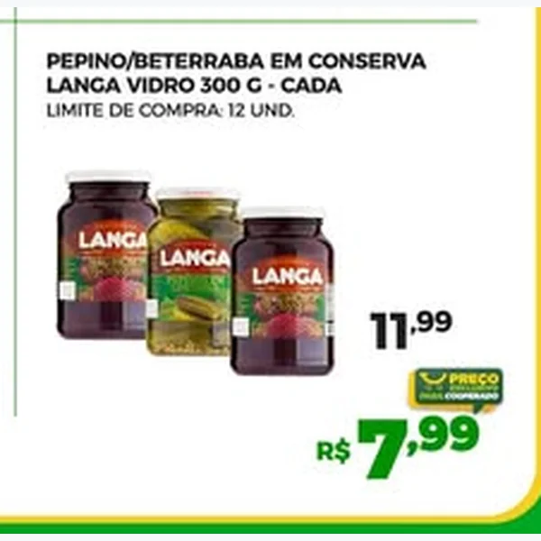 Pepino em Conserva Langa 300 g