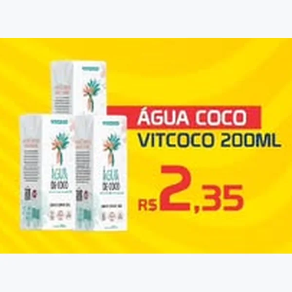 Recorte do encarte de Água de Coco Vitcoco 200 ml
