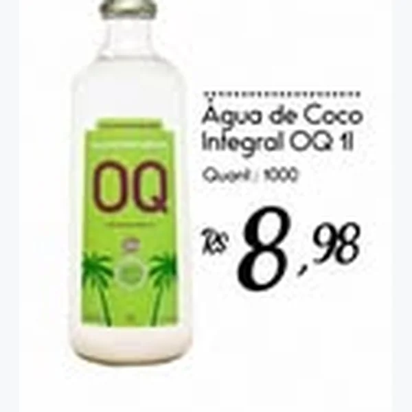 Recorte do encarte de Água de Coco Integral OQ 1 L