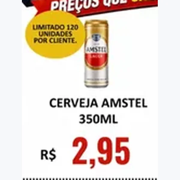 Recorte do encarte de Cerveja Amstel 350 ml