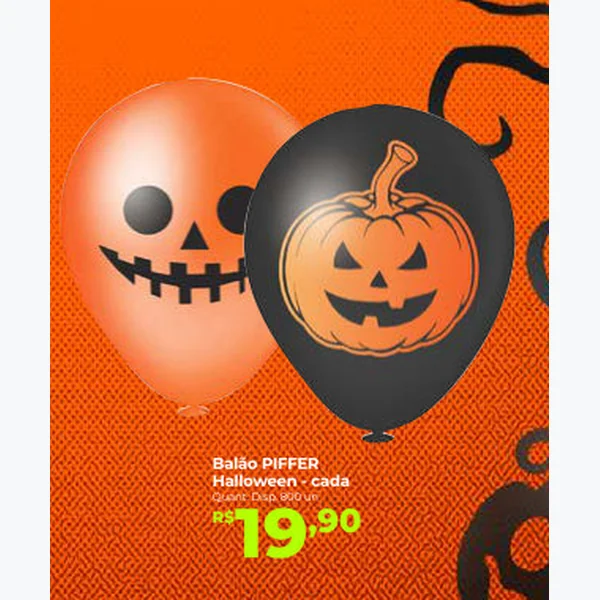 Recorte do encarte de Balão Halloween Piffer