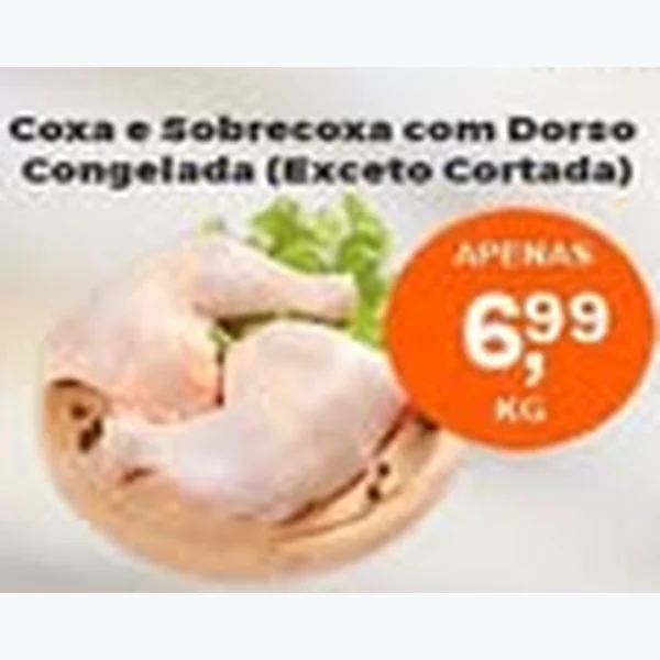 Recorte do encarte de Coxa e Sobrecoxa com Dorso Congelada
