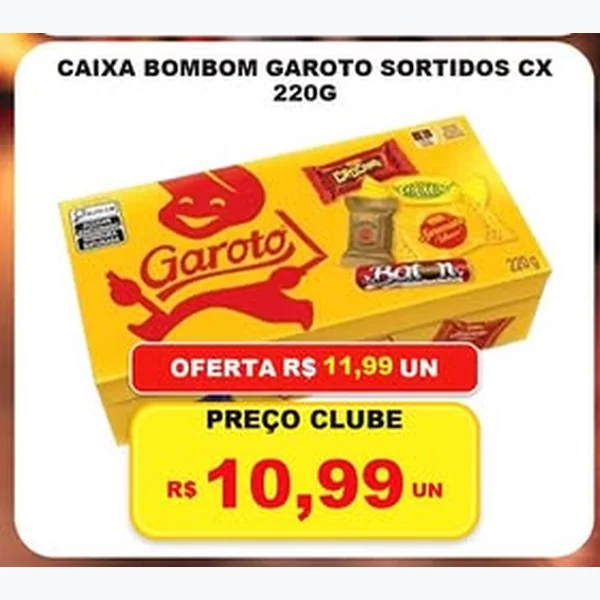 Caixa de Bombom Sortidos Garoto 220 g