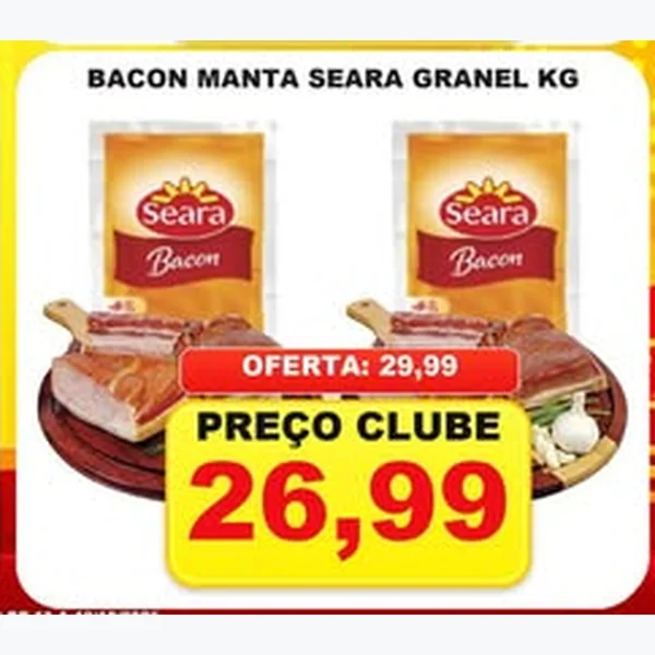 Recorte do encarte de Bacon Manta Seara