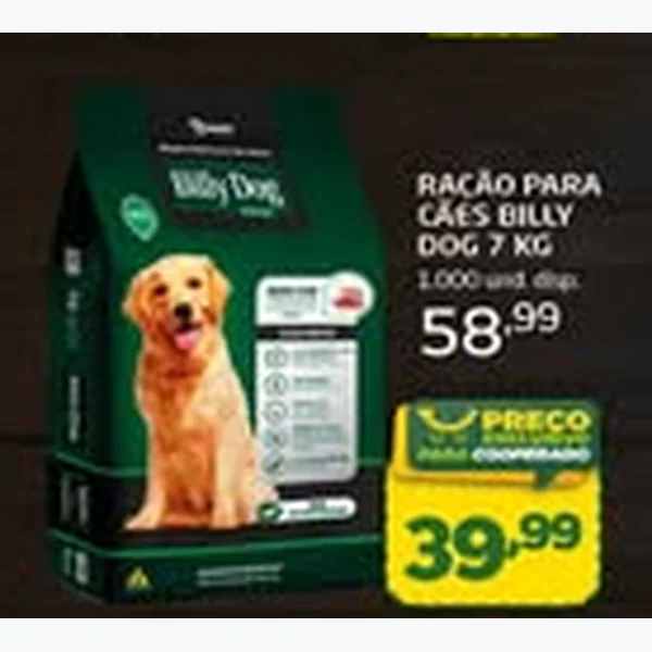 Recorte do encarte de Ração Billy Dog