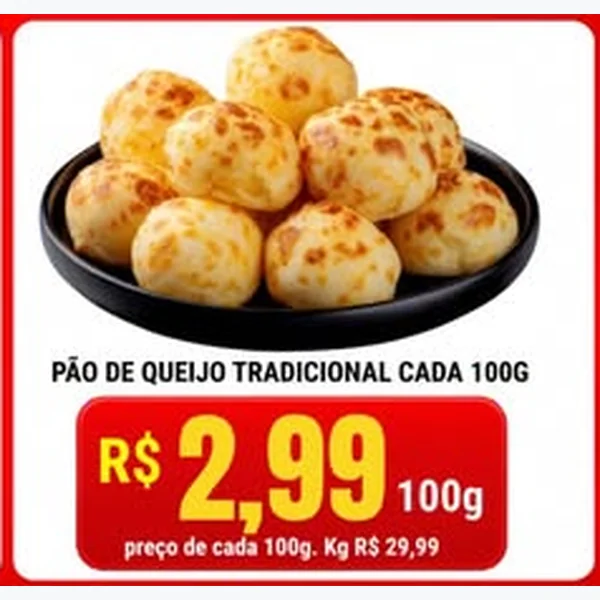 Recorte do encarte de Pão de Queijo Tradicional