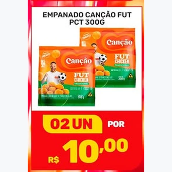 Recorte do encarte de Empanado Fut Chicken Canção 300 g