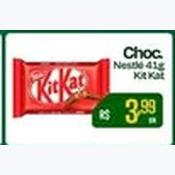 Recorte do encarte de Chocolate Kit Kat 41 g