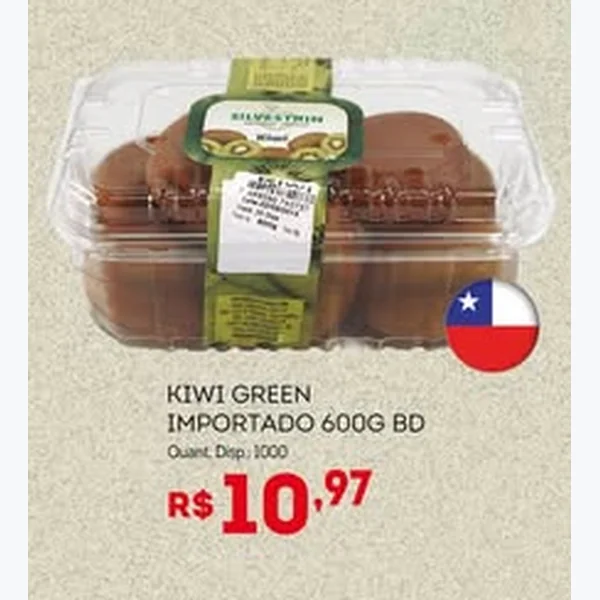 Recorte do encarte de Kiwi Green Importado 600 g